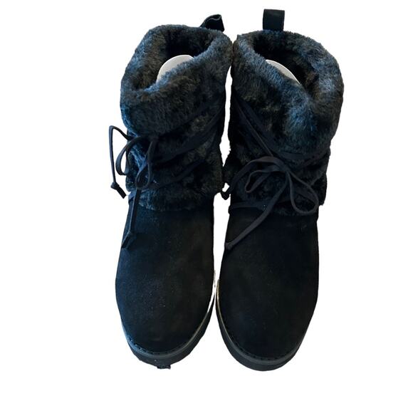 Style & Co Zijune Cold Weather Winter Ankle Boot Faux Fur Trim NEW Size 5 Black - Picture 2 of 8